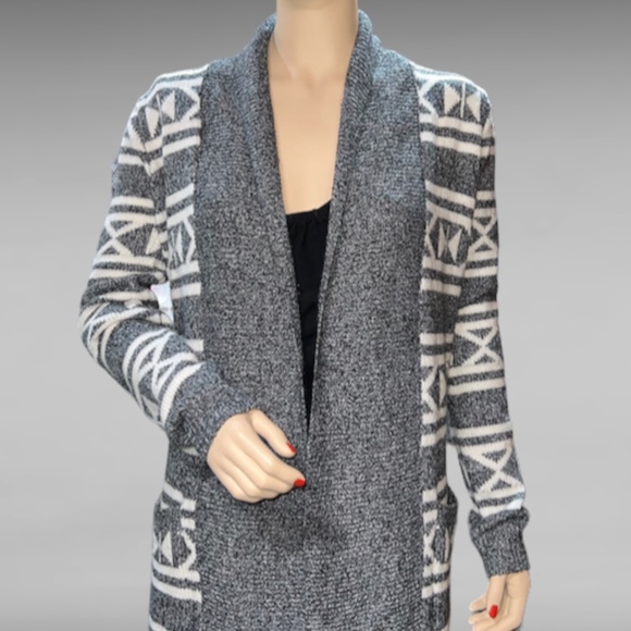 Show Me Your Mumu Women's Extra Small Trench Cardigan Nordic Knit - Picture 5 of 10